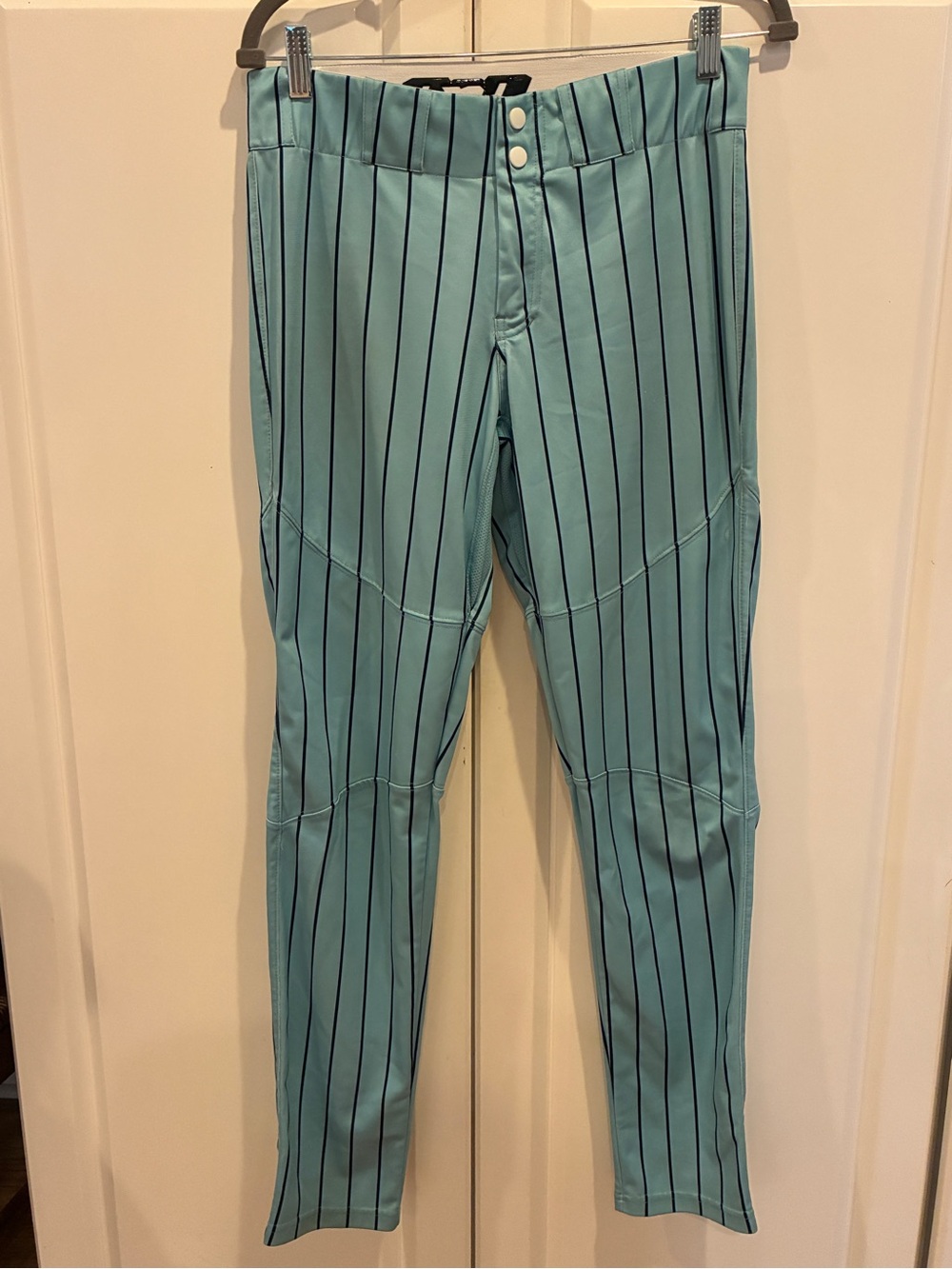 Men's Light Blue Pinstripe 3n2 Baseball Pants, size small